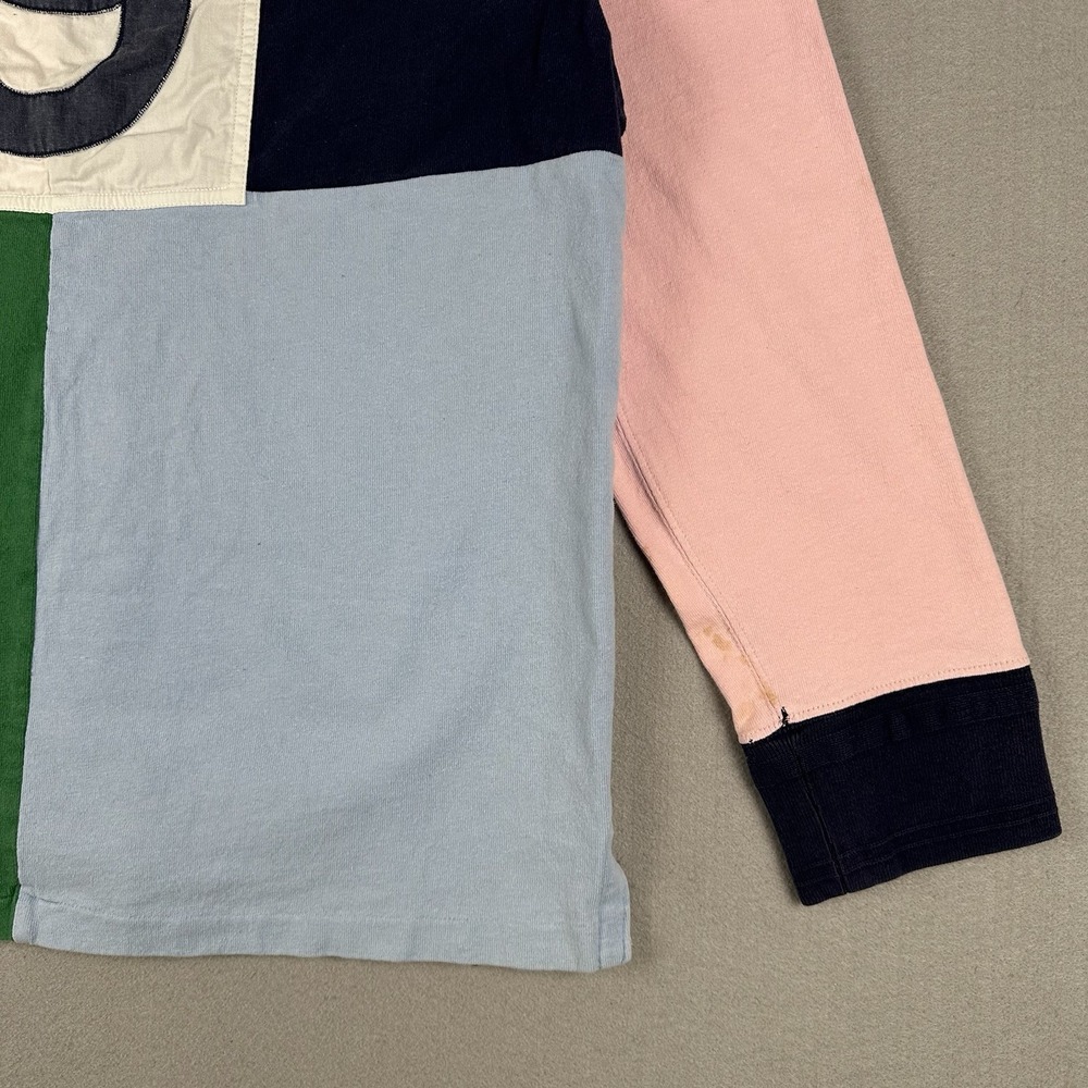 Polo Ralph Lauren Rugby Shirt Mens XL Colorblock Crest Patch Long Sleeve - Picture 12 of 16
